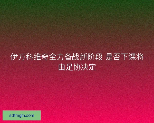 伊万科维奇全力备战新阶段 是否下课将由足协决定 伊万科维奇全力备战新阶段 是否下课将由足协决定
